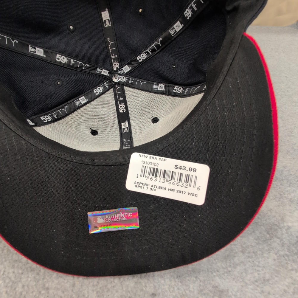 New Era Atlanta Braves 2021 World Series Champions 59FIFTY Fitted Hat 7 3/4 - Picture 5 of 8